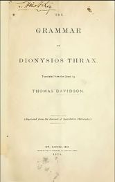 Dionysius_Thrax._Grammar._Davidson._1874._Portada